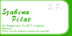 szabina pilat business card